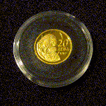 1999 - Богородица с Mладенеца 999 20 Лева Българска златна монета