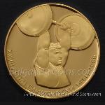 2000 - 27th Summer Olympic Games, Sidney (Australia), 2000: Weightlifting 925 10 Leva Bulgarian Silver Coin
