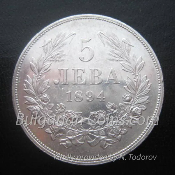 5 лева (1894), лице