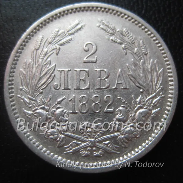 2 лева (1882), лице