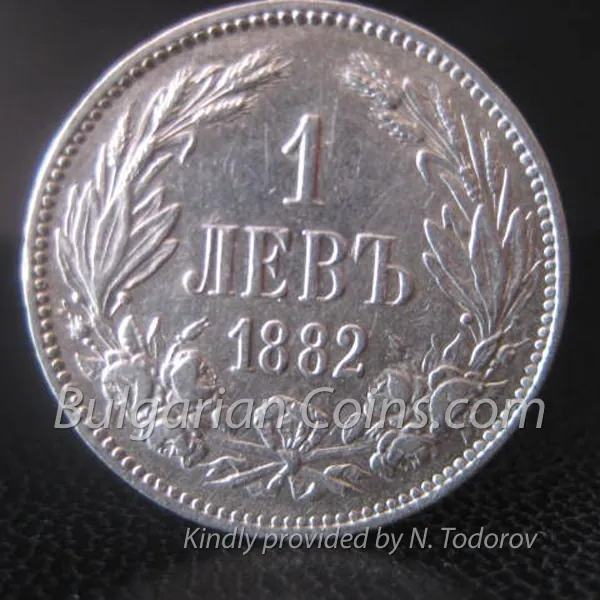 1 лев (1882), лице