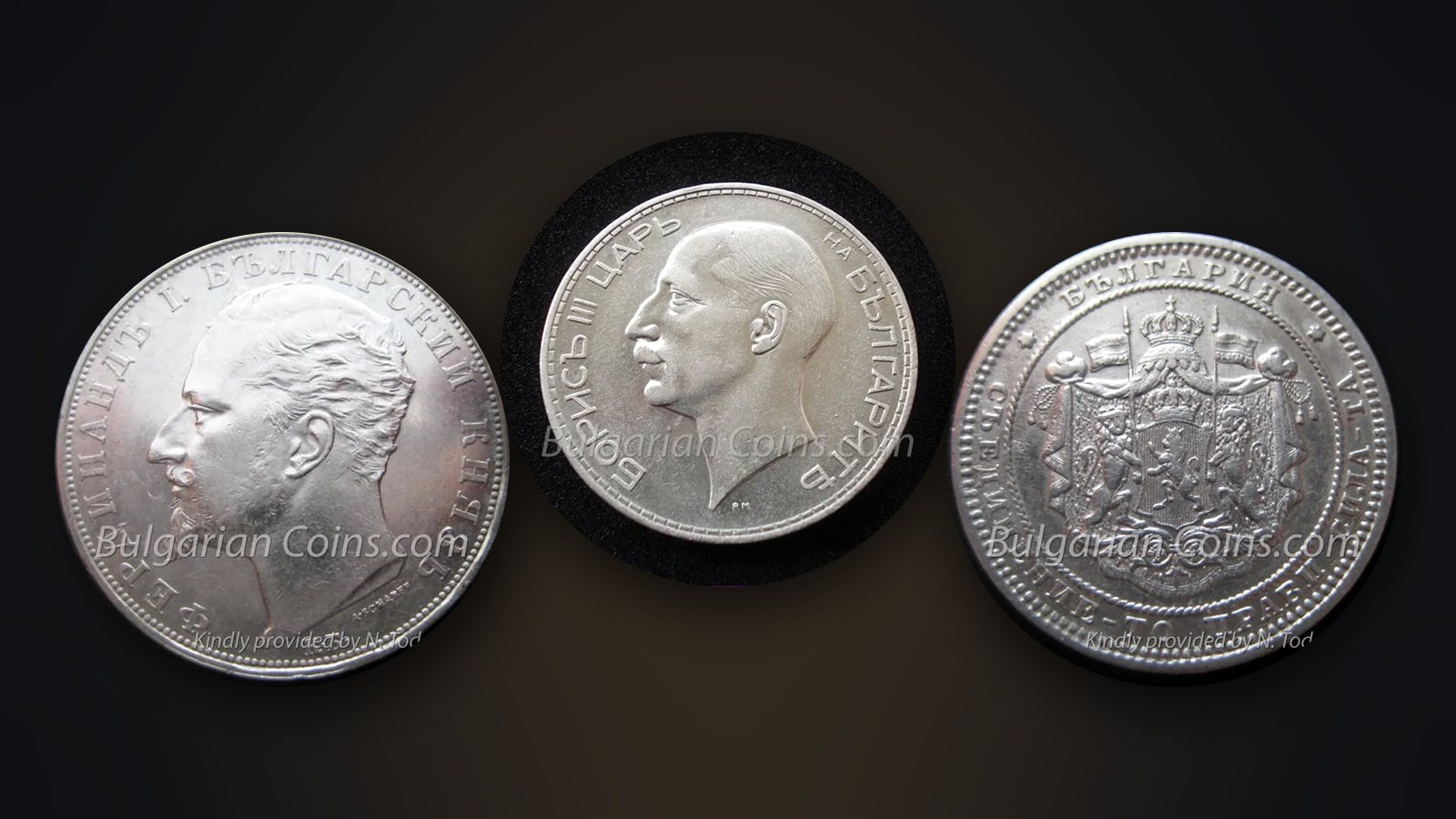 Silver coins 5 leva 1894 and 100 leva 1937 – coins that are held only by the edge