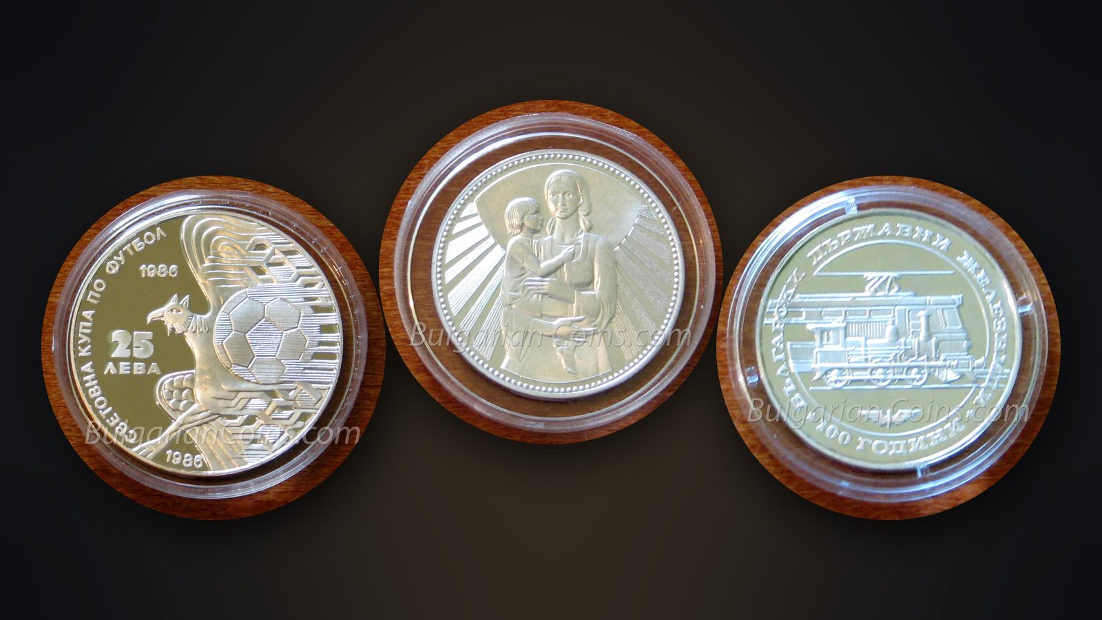 BNB commemorative coins “Gryphon” 1986 and “Mother and Child” 1981 – suitable for a display case in a capsule