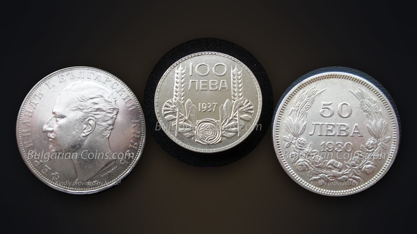 Silver coins 5 leva 1894, 100 leva 1937 and 50 leva 1930 – with different ratios between metal value and collector value