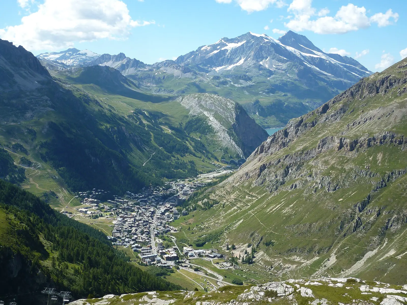 Illustration zur Münze „Skilanglauf“ – Val d’Isère, Austragungsort der alpinen Wettbewerbe 1992