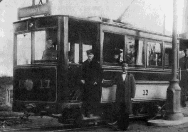 The first electric tram in Sofia, 1901