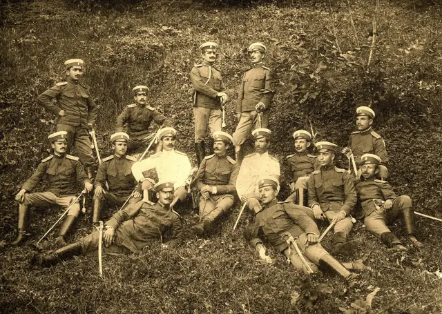 Officers of the 7th Rila Infantry Division in the Balkan War, 1912