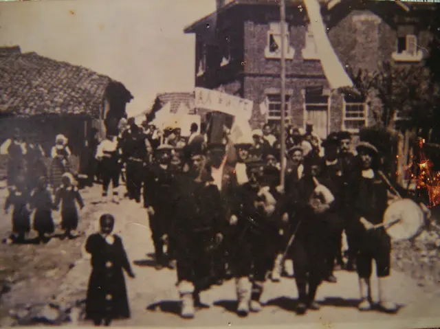 May Day parade in Zhelyazkovo, 1952