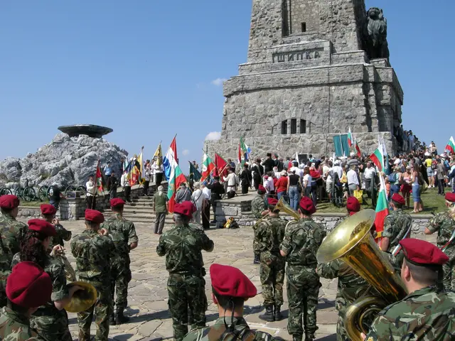 Wreaths in memory of the heroes of Shipka