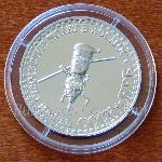 1979 - Първи съвместен полет в космоса СССР – НРБ 500 10 Лева Българска сребърна монета